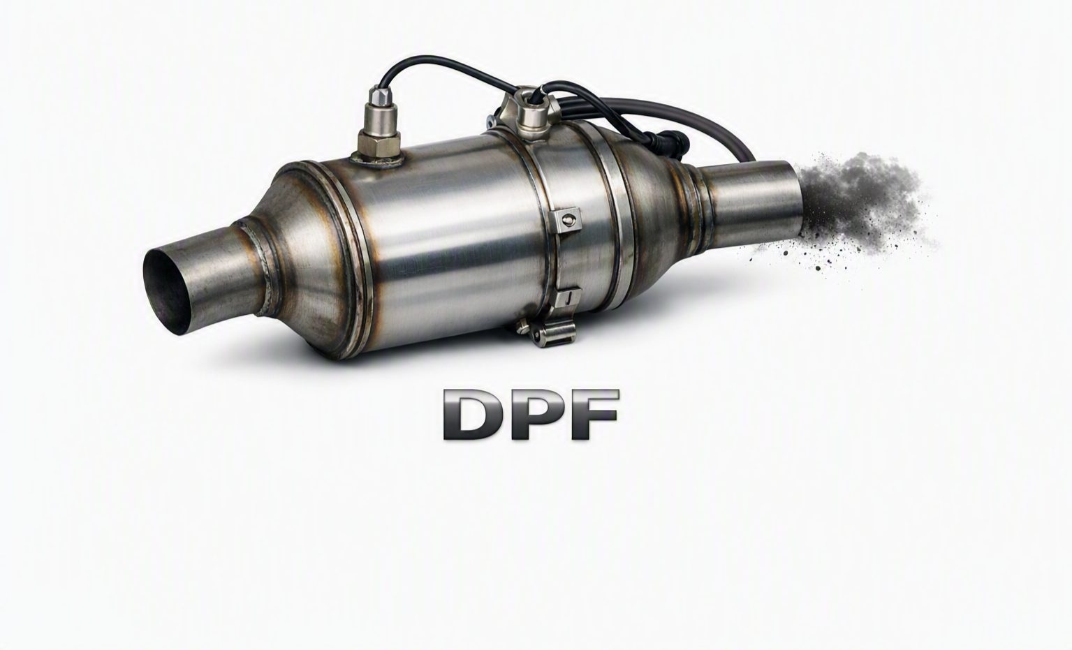 Diesel particulate filter (DPF) unit removed from a car exhaust system
